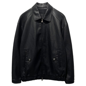 
Spring new style lapel leather jacket for men, trendy brand loose casual leather jacket, versatile and handsome motorcycle jacket