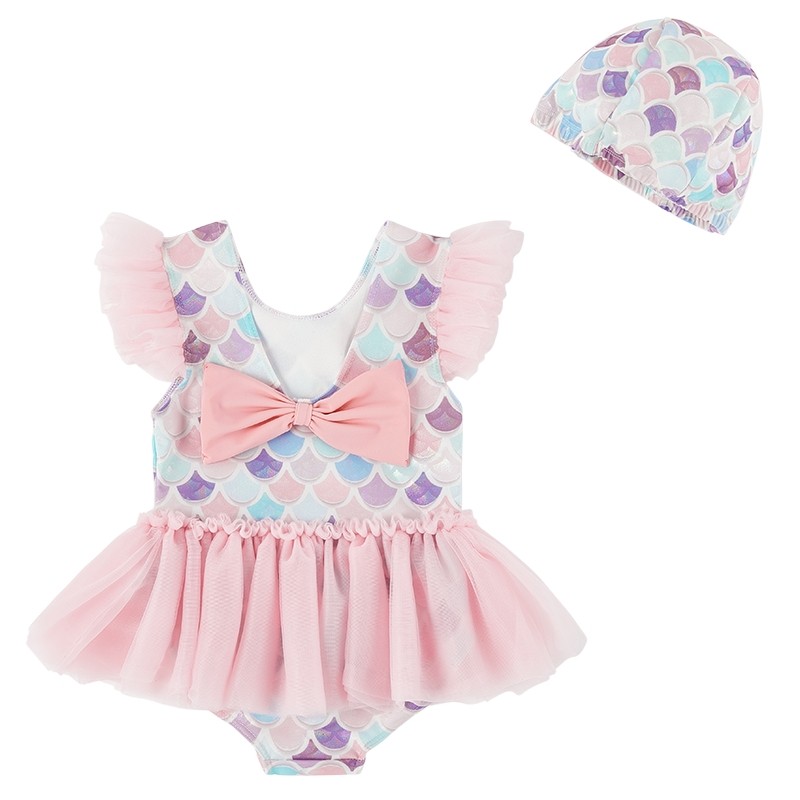 Maillot De Bain Fille 3 Pièces – Manches Longues Cosplay Océan – Piscine Plage Été