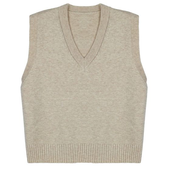 
Vest women's vest jacket spring and autumn waistcoat 2025 new knitted sweater V-neck loose autumn and winter vest outer wear
