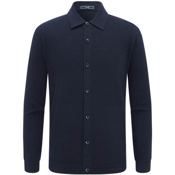 
EMZ Ordos 25 autumn and winter new antibacterial casual simple versatile lapel knitted wool jacket for men