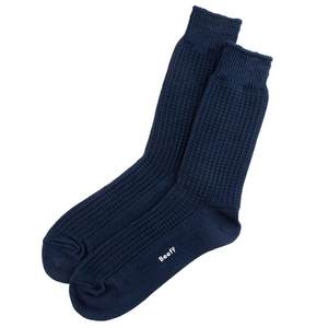 
BeeffSocks couple 'Waffer' high tube medium tube cotton long socks retro Japanese stack