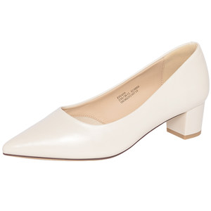 
REEMOOR 2026 Spring New Commuting Simple Pointed Heel Shoes French Shallow Mouth Thick Heel Single Shoes Women's Shoes