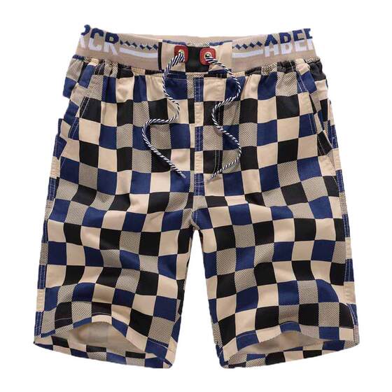 Summer shorts, men's sports Korean version, trendy casual pure cotton large shorts, loose work clothes, beach pants, men's capris