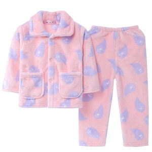 Autumn and winter Children's pajamas, long -sleeved flaw parent -child home service boys, girls, coral velvet children pajamas suits