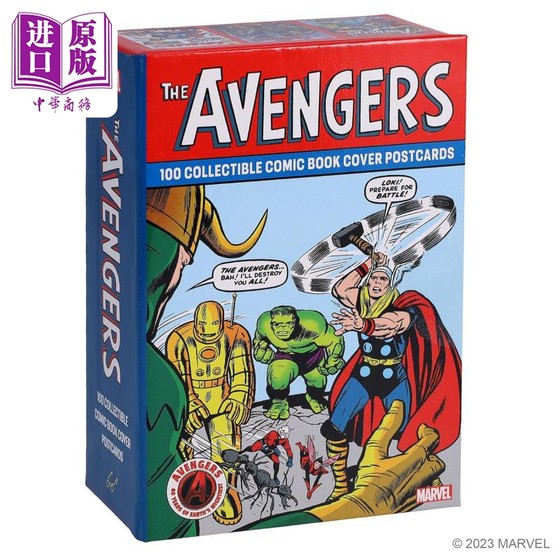 复仇者联盟 100 张珍藏漫画封面 英文原版 Avengers 100 Collectible Comic Book Cover Postcards