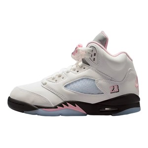 
Nike children's shoes Air Jordan 5 AJ5 pink and white high-top casual retro basketball shoes HQ7980-102