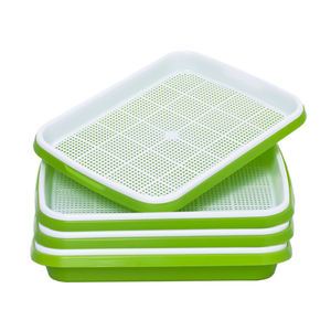 
Seedling plate sprouts on balcony planting pots hydroponics vegetables bean sprouts soilless cultivation wheat garlic seedling planting tray