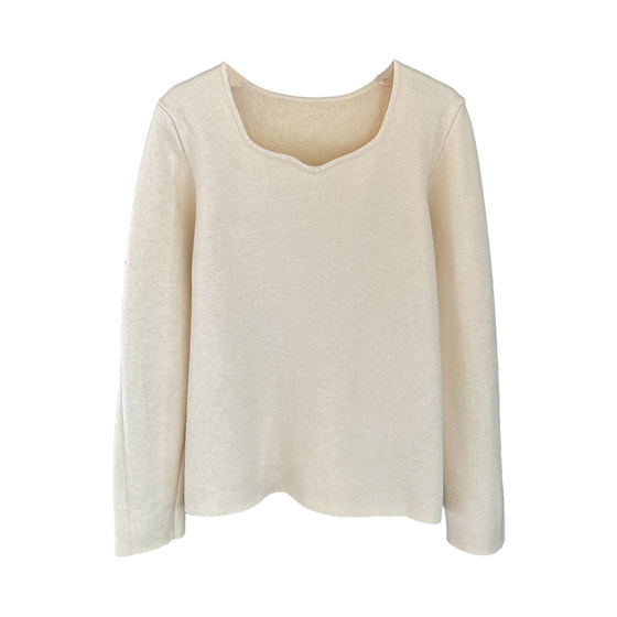 velvet base shirt for women in autumn and winter wear high-end thickened sweater for 2025 new low-collar warm top