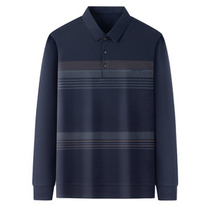 
Middle-aged men's long-sleeved T-shirt 2025 new dad autumn top middle-aged and elderly men's grandfather autumn POLO shirt
