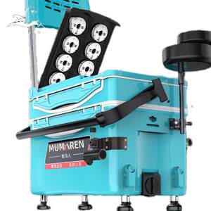 Wrangler's new fishing box full set with wheeled ultra-light equipment accessories high-sitting multi-functional fishing box fishing box can be seated