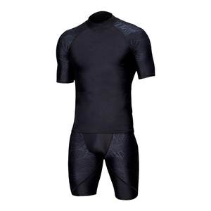 Feiyu Future Men's Swimming Suit Swimming Bottoms Short Sleeve Tops Five-Cubic Pants Set Professional Quick Dry Sun Protection Split Diving Suit