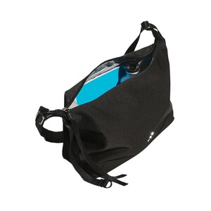 
adidas Adidas winter new women's sports leisure fitness double zipper black crossbody bag KT0850