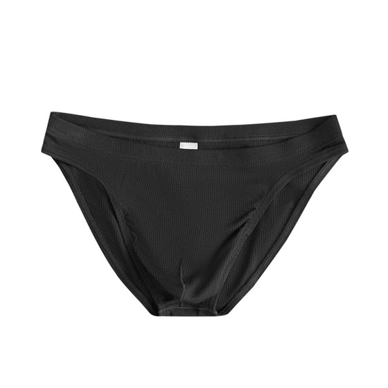 
2-pack of men's briefs, low-waisted, narrow-edge, solid color, threaded viscose U-convex, breathable, sexy and comfortable underwear, free shipping