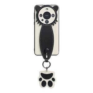 
Suitable for Huawei mate80 mobile phone case new protective cover 70air genuine leather wristband holder m60pro+ panda version high-end men's and women's light luxury lens all-inclusive anti-rate high-end fashion free lanyard