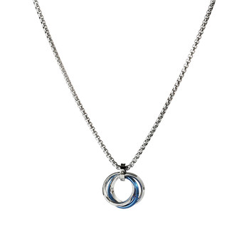 VOYAGE Klein blue design men's necklace