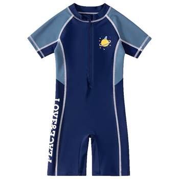 Boys conjoined summer sunscreen hot spring swimsuit
