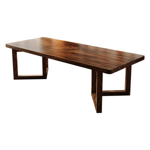 
High-end solid wood living room desk tea desk integrated long large board table South American walnut office study computer desk