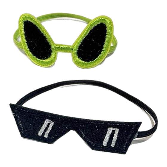 
Funny cute embroidered glasses 10cm doll dress up cotton accessories alien sunglasses doll doll