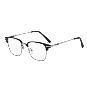 
Ultra-light half-rim myopia glasses frame for men, can be equipped with prescription lenses, professional online with anti-blue light eye frame discoloration