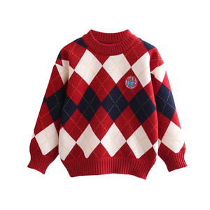 Snoopy boys and girls sweaters thickened and warm children's autumn and winter new knitted sweaters for children's velvet base top
