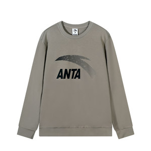 
Anta sweatshirt men's long-sleeved T-shirt 2025 new loose round neck sports top underwear official website flagship men's clothing