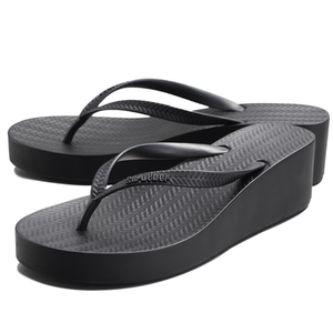
Swalker Heel Thick Sole Flip-Flops for Women Wearing Summer High Heels Flip-Fitting Leisure Slippers Holiday Beach Pineapple Cake