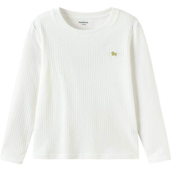 
[Same style in shopping mall] Balabala children's long-sleeved T-shirt boys and girls white bottoming shirt spring and autumn tops