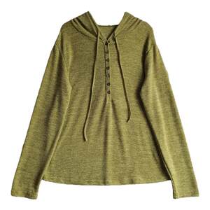 
Drooping covers the belly~Modified loose large-size hooded T-shirt casual and versatile fat mm slim and relaxed top