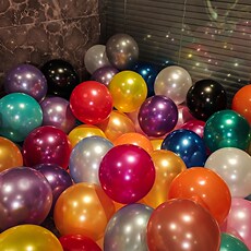 Светящиеся шары 加厚防爆珠光气球100个生日派对装饰场景布置儿童卡通七彩色汽球