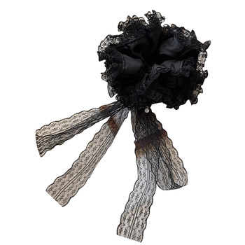 
French lace pearl large intestine hair ring high-quality hair accessories