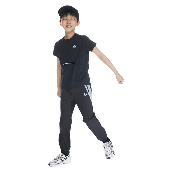 
onmygame [Black Warrior] boys T-shirt summer round neck top children's short-sleeved new cool sportswear