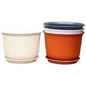 
Plastic flower pot thickened resin root control gallon with tray pothos succulent rose durable imitation ceramic home balcony