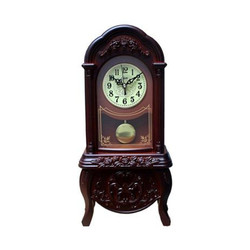 New European-style Large Antique Table Clock Chinese-style Old-fashioned Table Clock Hourly Time Table Clock Imitation Wood Clock Quartz Clock