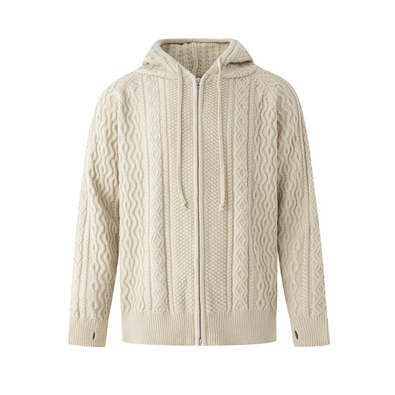 
MRCYC lazy style hooded knitted cardigan men's winter design loose sweater jacket Korean style commuting wear