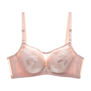 [Rose Cup] Lace sexy lingerie for women in summer thin girl gathered side bra women gathered bra