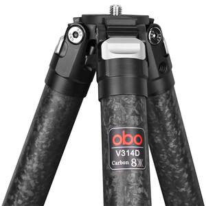 obo forged pattern tripod 31 mm diameter 4 sections V314D without central axis scenery travel telephoto bird shooting photography camera SLR carbon fiber tripod