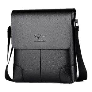 Official authentic leather texture explosion model flip men's bag shoulder bag messenger bag business document casual bag tide
