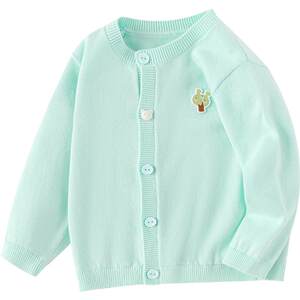 
Balabala baby knitted sweater jacket for boys and girls spring and autumn children's clothing baby cardigan sweater children's round neck