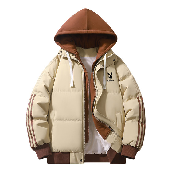
Playboy cotton-padded coat for men and women in autumn and winter thickened warm coat young couple bread coat loose large size cotton-padded jacket