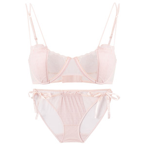 
Forlé Girl Seersucker Lace Underwear Women's Thin Sexy Bra Thin Soft Wire Women's Bra 2026