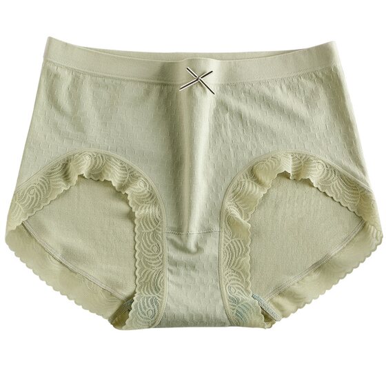 AB underwear sexy lace stitching elasticity Modal biochemical antibacterial mid -waist women's flat pants AB28
