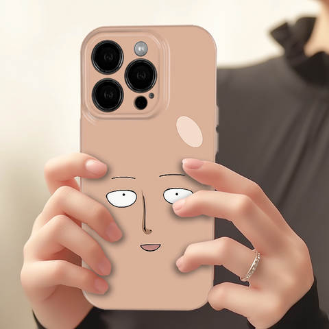 Anime One-Punch Man Saitama Expression Phone Case