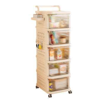 Movable trolley drawer-type storage cabinet for baby toys and snacks multi-layer internet celebrity floor-standing storage rack