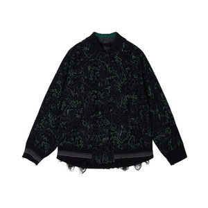 
Sketch outlets outlet men's spring and autumn discount new jacket abstract pattern baseball collar jacket thick