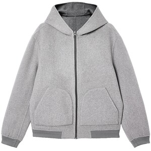 Jack Jones Men's New Spring Woolen Coat Fashionable and Versatile Long Sleeve Comfortable Pocket Hooded Top