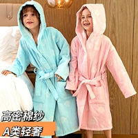 Детский банный халат для мальчиков, банное полотенце, демисезонный хлопковый марлевый плащ, подходит для подростков