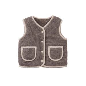 
Children's double-sided velvet vest, children's thickened cotton vest, children's reversible thermal vest, boy's toddler vest
