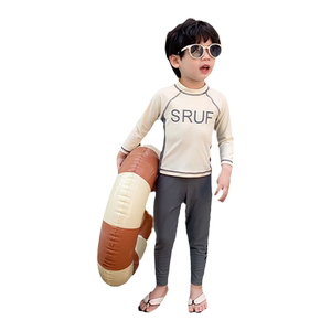Baby swimsuit Korean children's swimsuit boys split long -sleeved long pants diving surfing swimsuit sunscreen suits