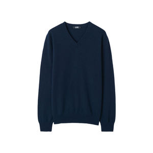 
GOBI Gobi Spring and Autumn V-neck sweetheart collar loose cashmere sweater men's knitted sweater bottoming shirt MK02