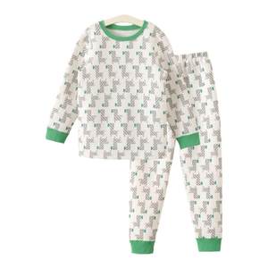 
Shengzheka Youth Warm Autumn Clothes and Autumn Pants Set Children's Three-Layer Air Layer Tops and Pants for Autumn and Winter Men and Women